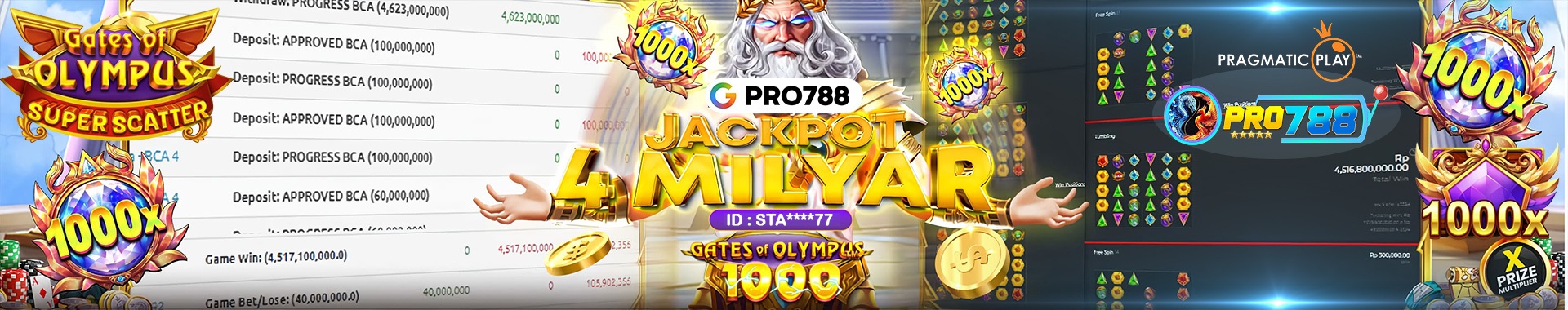 PRO788 - JACKPOT 4M